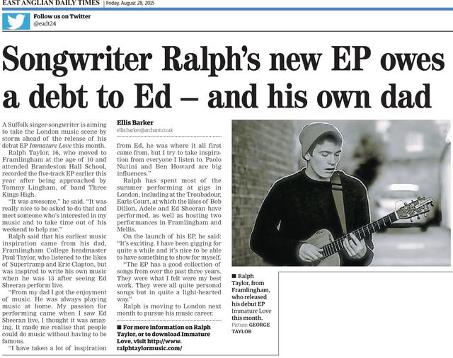 Ralph Taylor Music - AUG15