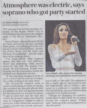 Laura Wright - Rugby World Cup article