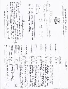 Alan Limer - Brandeston Hall Report