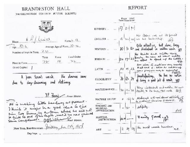 Alan Limer - Brandeston Report