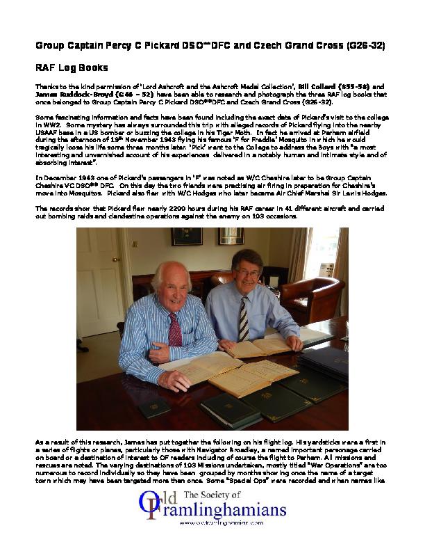 Pickard log books article