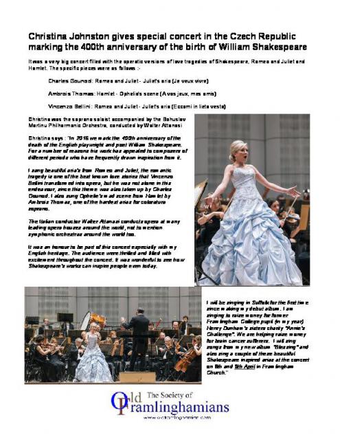 Christina Johnston - Shakespeare Concert