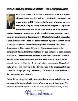 Sabine Kerssemakers Piece for Website