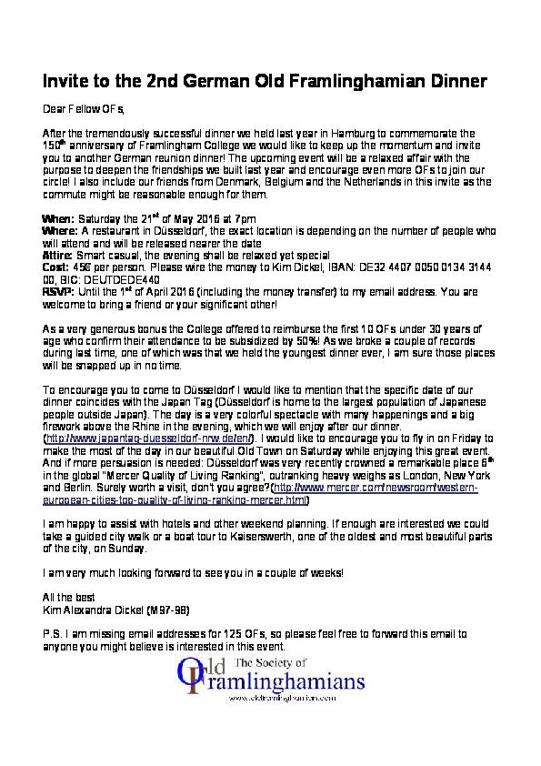 German OF Dinner - 210516