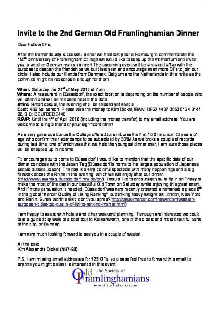 German OF Dinner - 210516