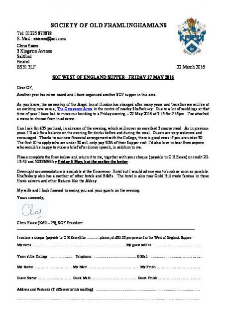 Supper Invite - 270516