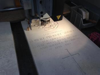 ROBERTSIMMONS - headstone being cut