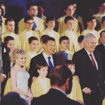 Christina Johnston - Prague Castle - with Chinese President