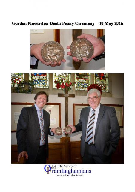 Gordon Flowerdew VC - Death Penny