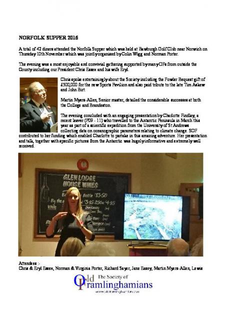 Norfolk Supper report - 101116