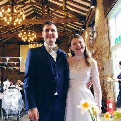 Katie Blow and Edward Jeffrey on wedding day