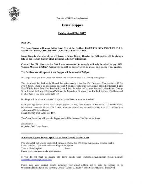 Essex 2017 invite