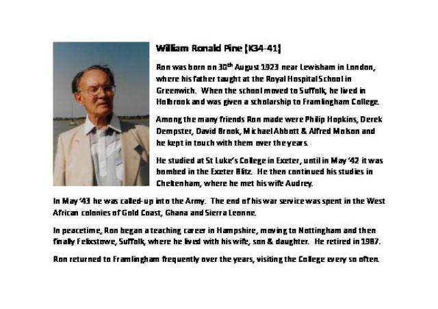 Ron Pine - SOF Obituary