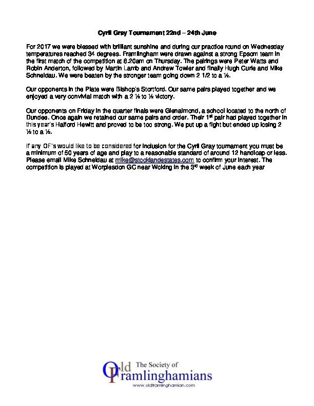 Cyril Gray 2017 Report