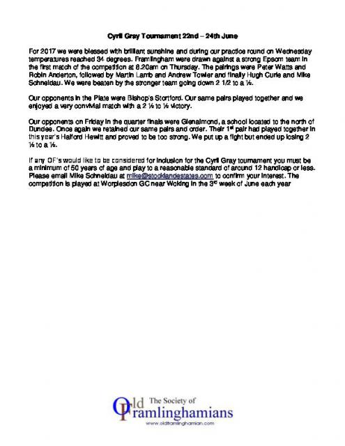 Cyril Gray 2017 Report