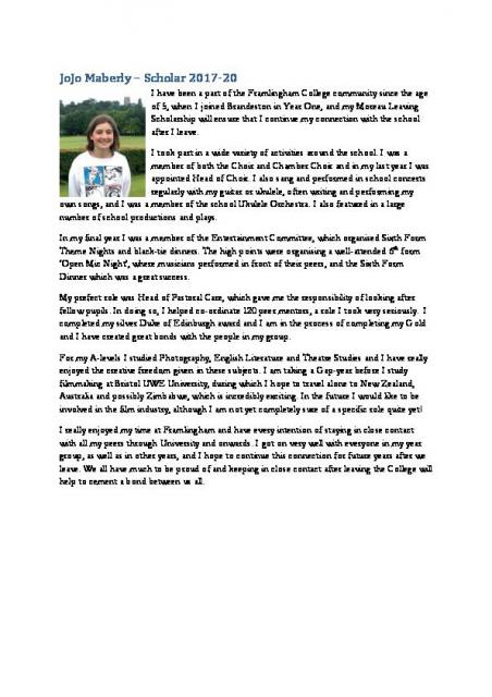 JoJo Maberly - Scholar Profile