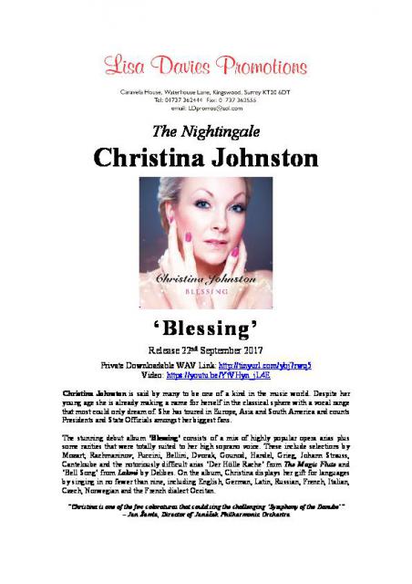 Christina Johnston - album press release