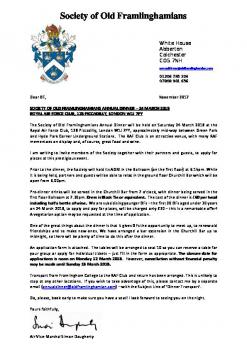 2018 SOF Annual Dinner Notification Letter