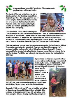Christmas newsletter - 2017