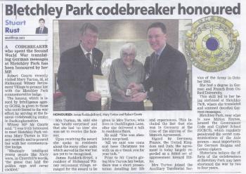 James Ruddock Broyd - Bletchley Park article - 3 January 2018