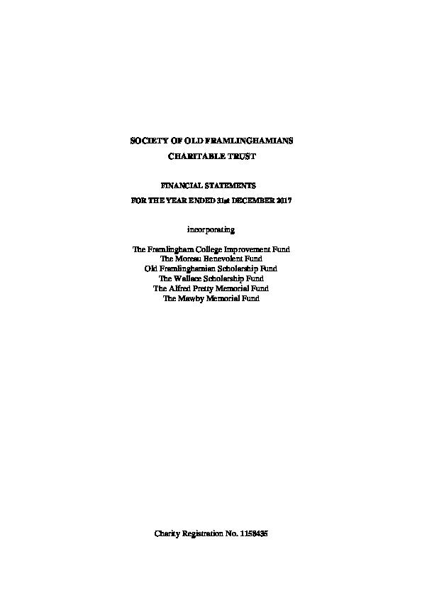 SOF Charity Accounts 2017 - Final v21.03.18