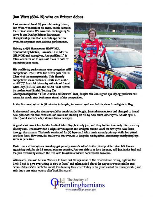 Jon Watt - article April 2018