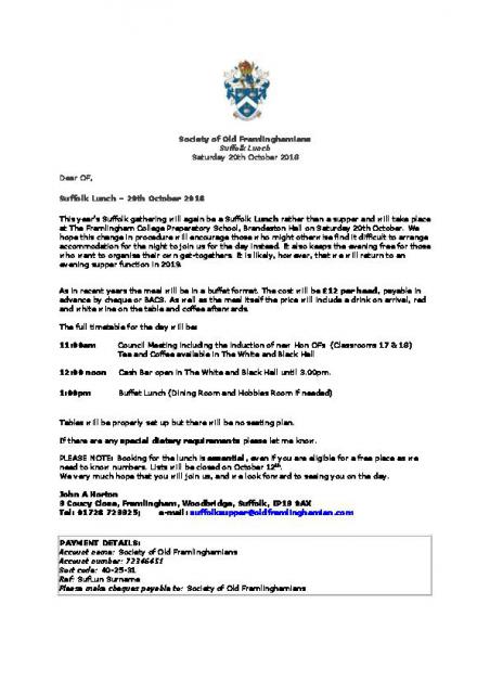 Invite letter Suffolk Lunch 20 October 2018