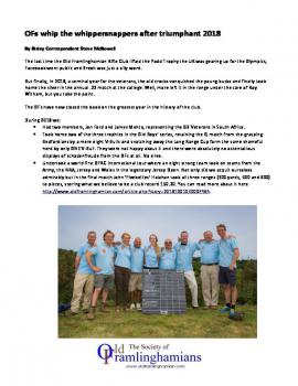 OF 2018 Shooting Review