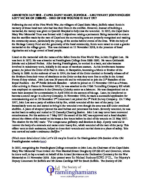 LIEUTENANTJOHNENGLISHLOTTMC1888-92 - 2018 memorial article
