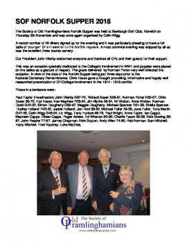 Norfolk Supper 2018 - report