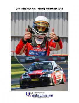 John Watt - update on racing career November 2018