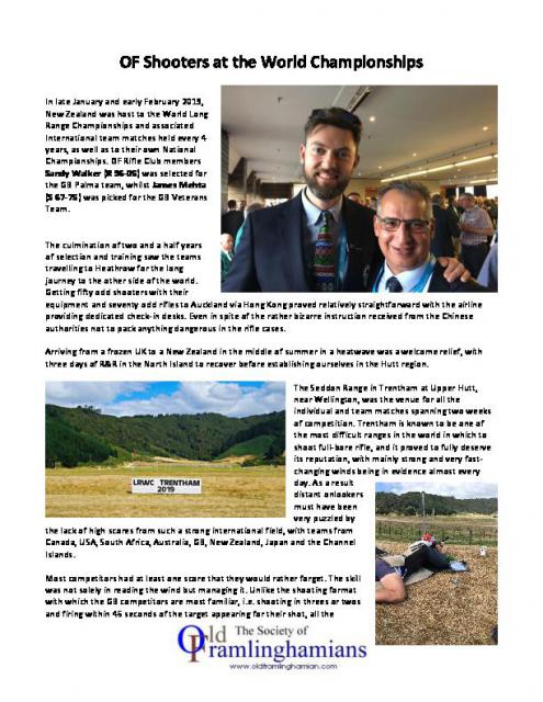 OF Shooters at the World Championships 2019