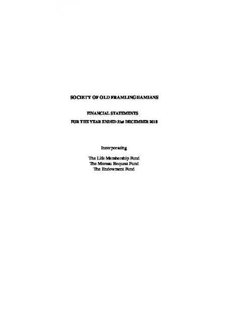 SOF - Financial Statements 2018 to  be signed