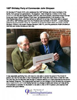 John Simpson Centenary Party