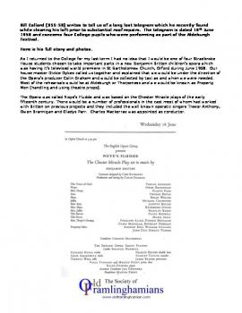 Bill Collard - Noyes Fludde Story