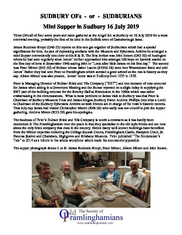 Sudbury OF Supper - 160719