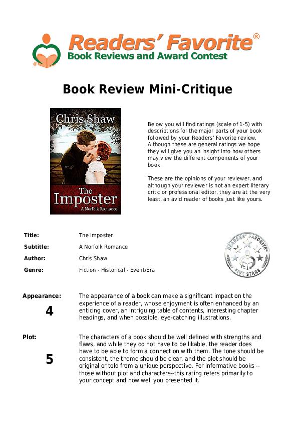 The Imposter mini-critique