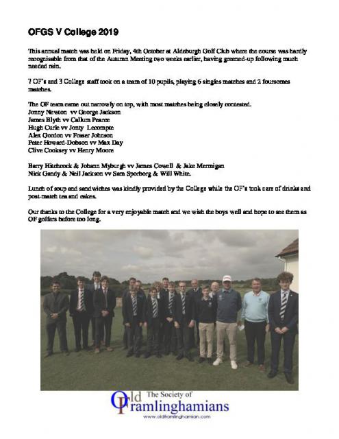 OFGS vs College 2019