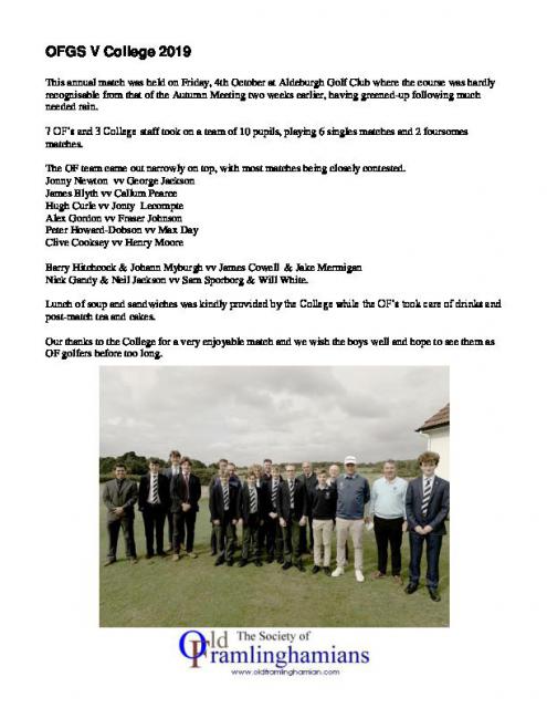 OFGS vs College 2019