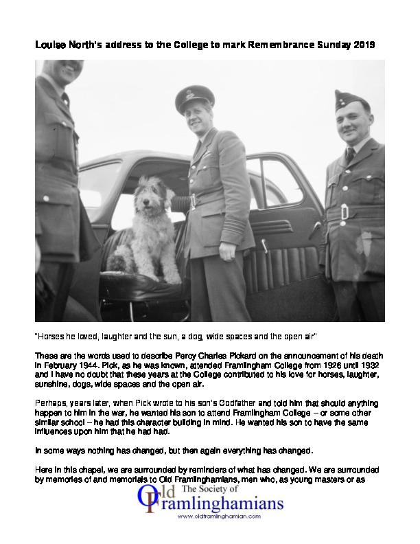 Louise North Address - Remembrance Sunday 2019