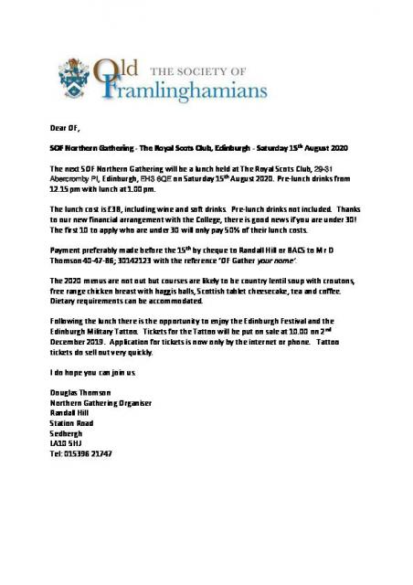 Northern Gathering Supper invite 2020