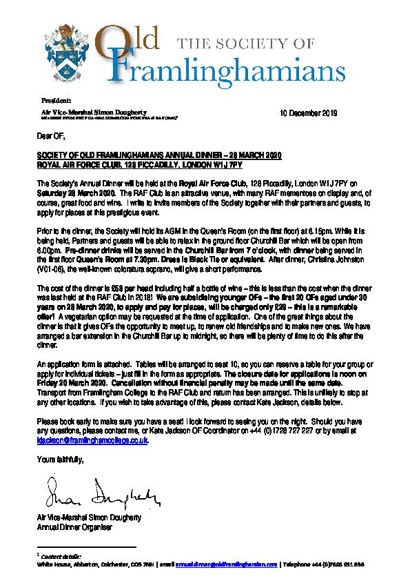 SOF Annual Dinner 2020 Full Details(2)