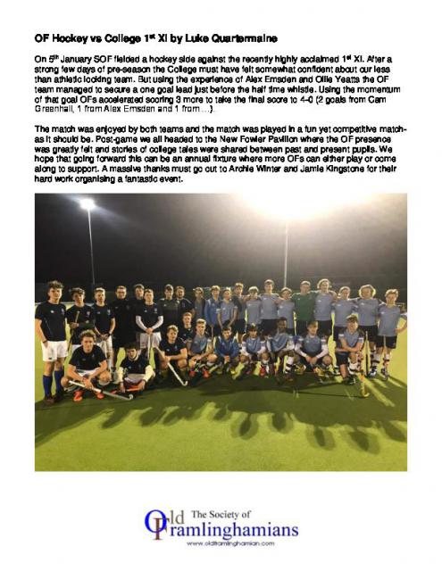 OF Hockey Report - January 2020