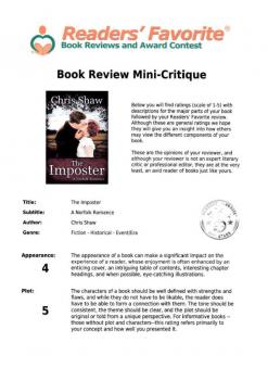 Chris Shaw - book review of The Imposter - Charles Remington
