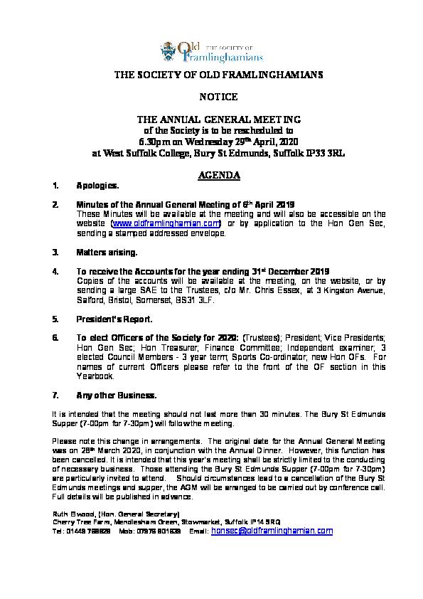 2020-04-29 SOF AGM Notice BSE