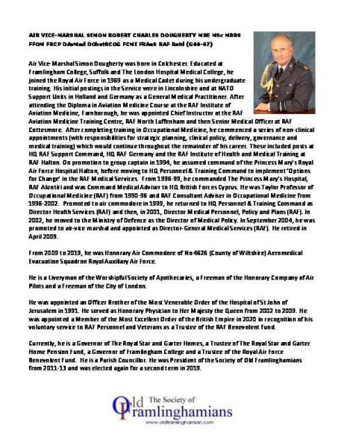 AIRVICE-MARSHALSIMONROBERTCHARLESDOUGHERTYMScMBBSFRCPFFOMDAvMedDObstRCOGFCMIFRAeS(G60-67)