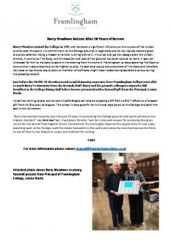 Barry Meadows Retires