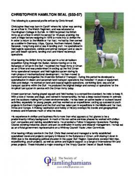 CHRISTOPHER HAMILTON BEAL (S53-57) - Obituary