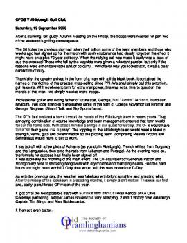 OFGS V Aldeburgh Golf Club 2020