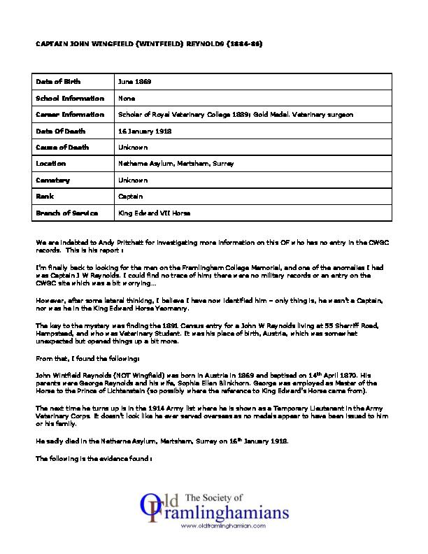 CAPTAINJOHNWINGFIELDREYNOLDS1884-86